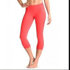 Athleta Relay Capri Leggings Coral Sizzle Size Large